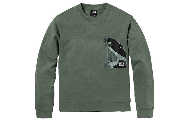 THE NORTH FACE Year Of The Dragon Limited Edition Collection Sweatshirts Men's Green Crew Neck Moderate Regular