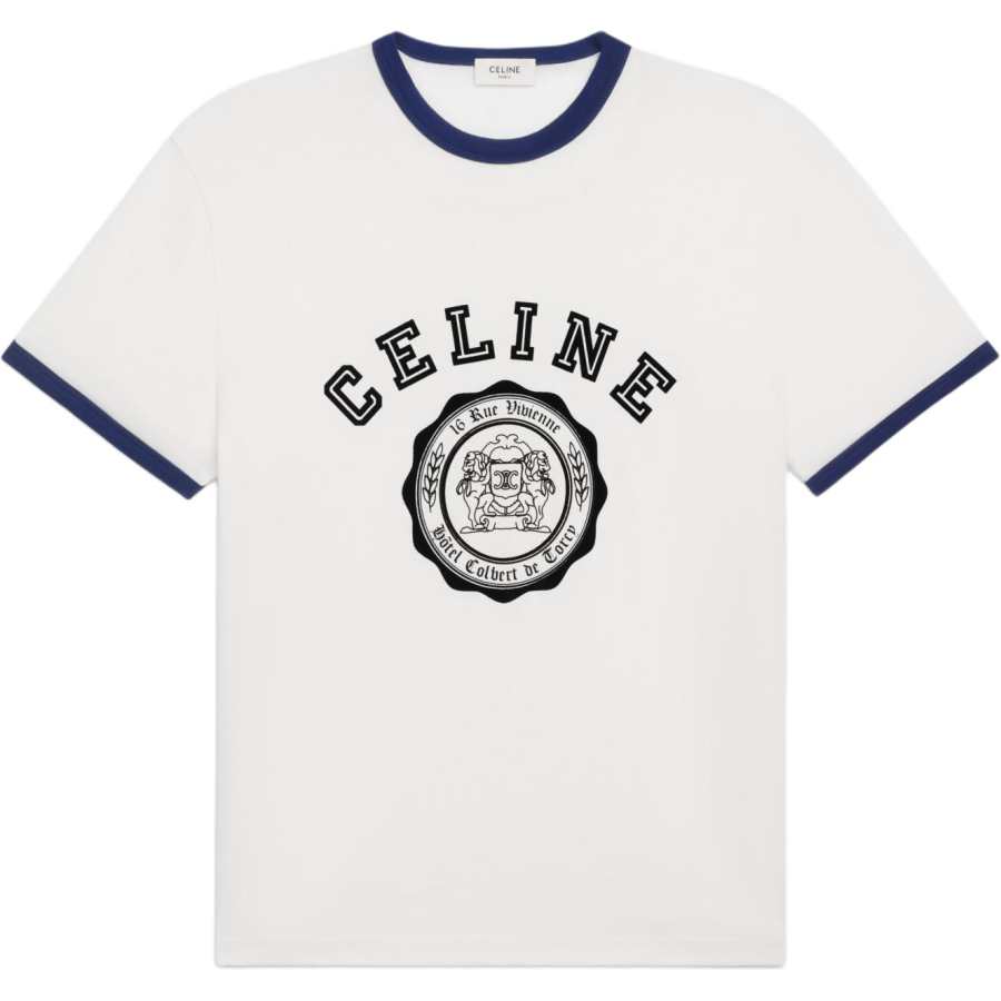 CELINE Blason Loose T shirt In Cotton Jersey
