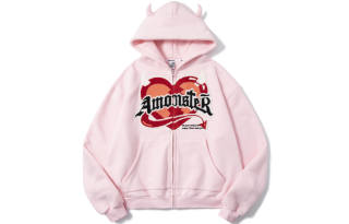 AMONSTER Sweatshirts Unisex Hooded Thickened Cardigan