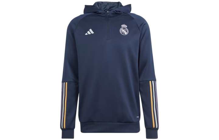 Adidas Adidas Real Madrid Sweatshirts Men's Ink Blue Hooded Moderate Regular