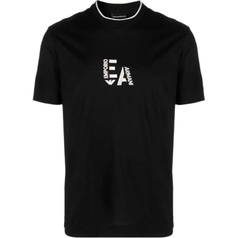 Emporio Armani logo-embroidered round-neck T-shirt