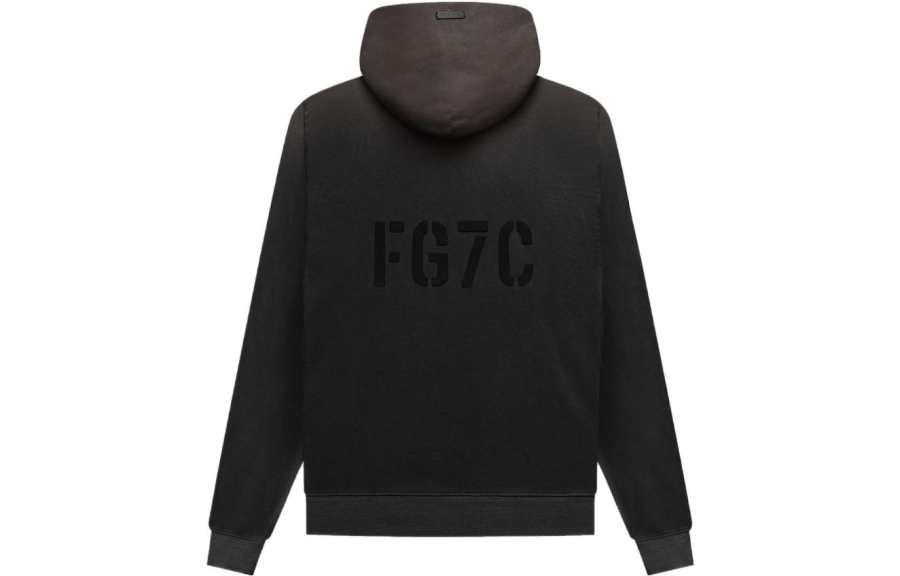 Fear Of God Seventh Season Sweatshirts Men's Vintage Black Hooded Moderate Heavyweight