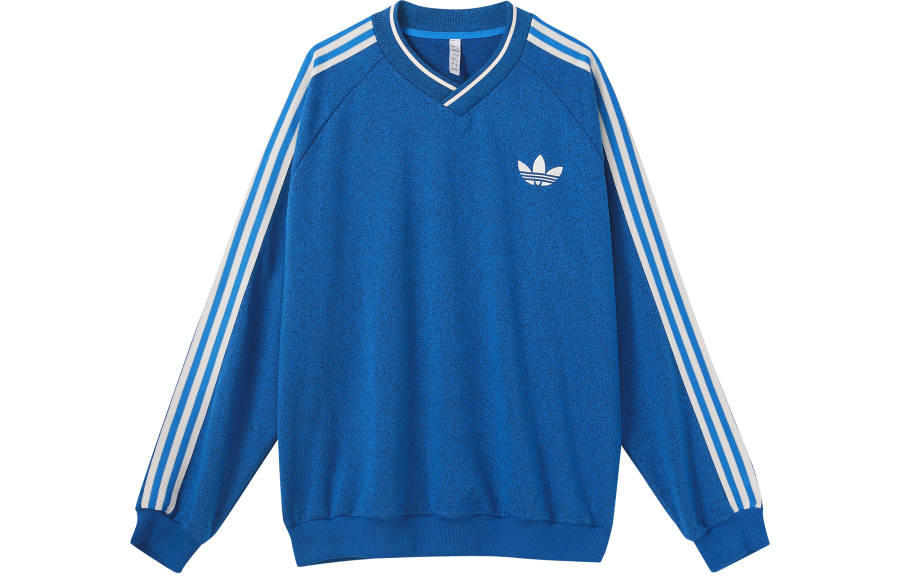 Adidas Originals SS23 Adicolor 70s Sweatshirts Men's Blue Crew Neck Moderate Regular