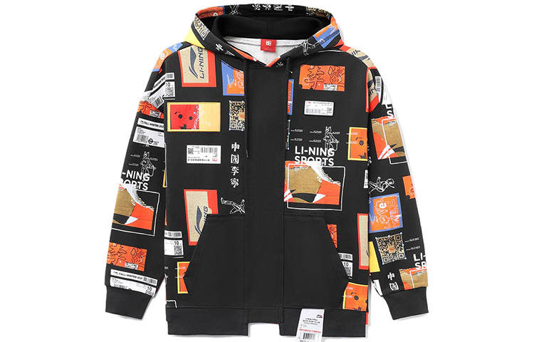 Li-Ning Li Ning Sports Basketball Collection Sweatshirts Unisex Multicolor Hooded Moderate Regular