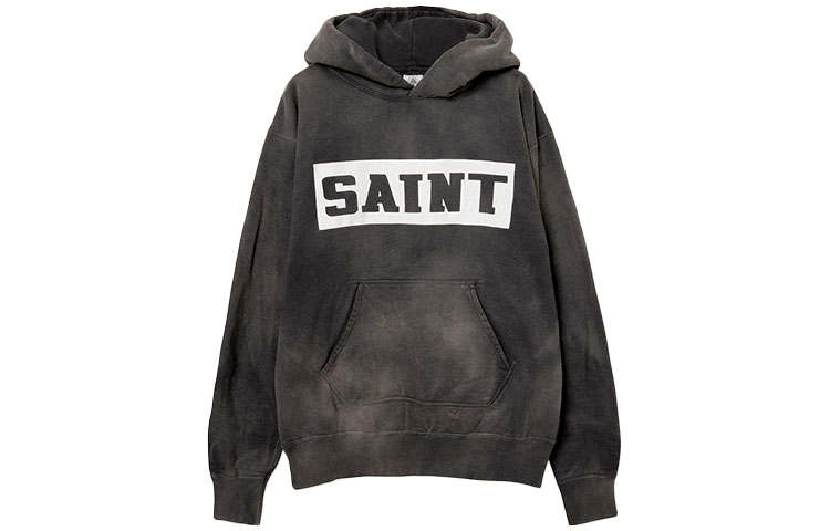 SAINT Mxxxxxx Sweatshirts Men's Gray Hooded Moderate Regular