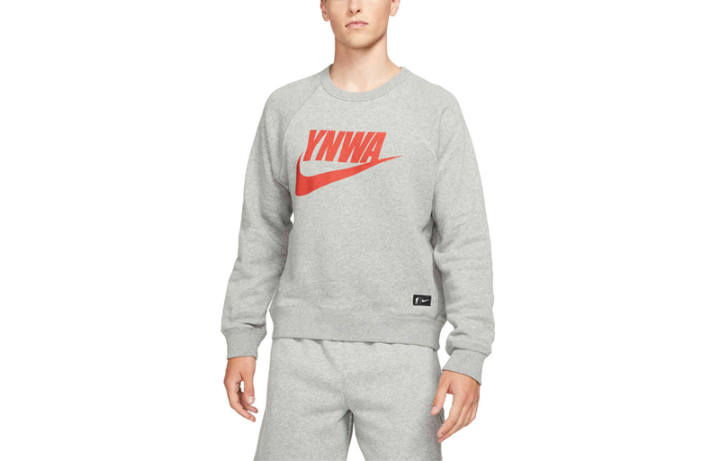 Nike Nike Sweatshirts Men's Gray Crew Neck Moderate Regular