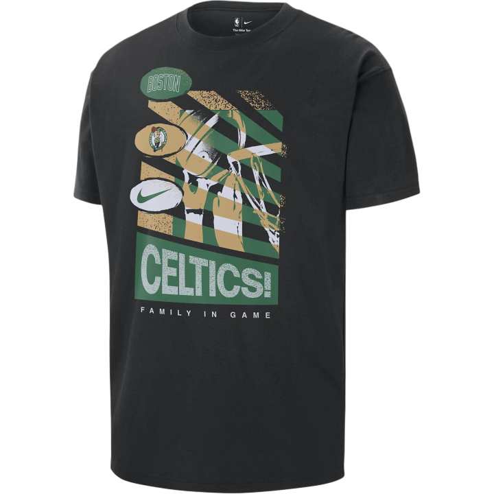Nike Nike T Shirts Men's Black Crew Neck Moderate Straight Fit