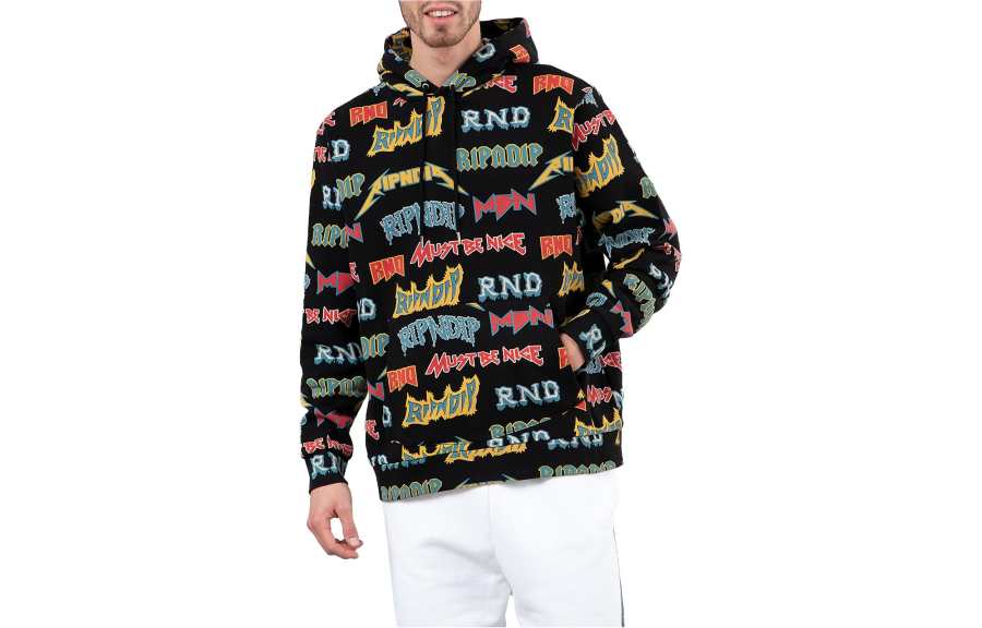 RIPNDIP Sweatshirts Men's Black Hooded Non Detachable Moderate Regular