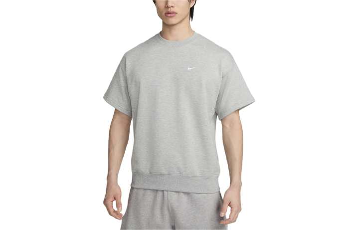 Nike Nike Swoosh Drop Shoulder Sleeve T Shirt Men's Gray