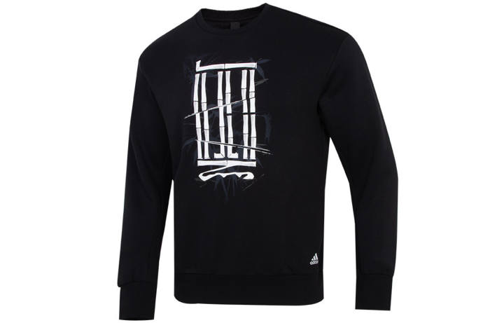 Adidas Adidas Sweatshirts Men's Black Crew Neck Moderate Regular