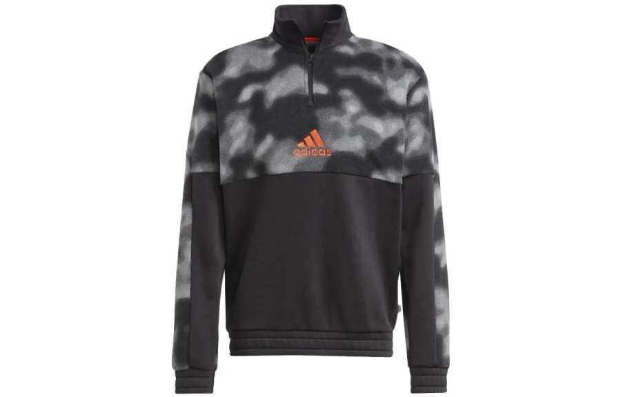 Adidas Adidas Sweatshirts Men's Black Stand Collar Moderate Other