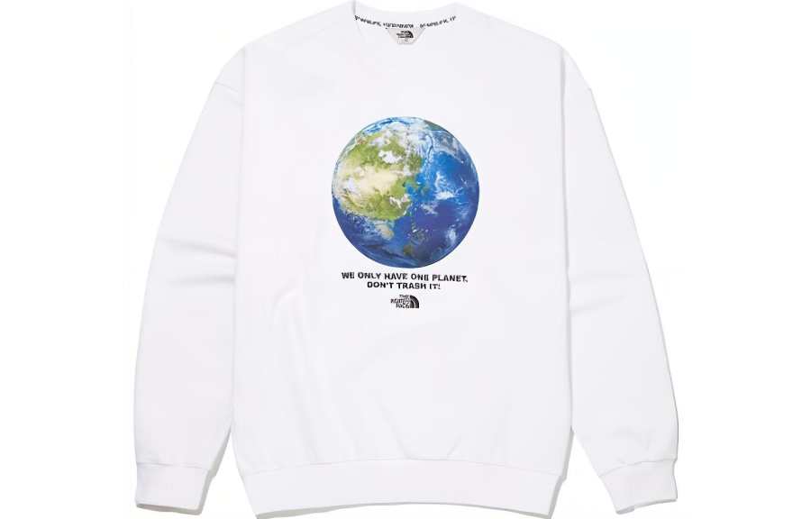 THE NORTH FACE Earth Printing Sweatshirt Unisex White Couple's
