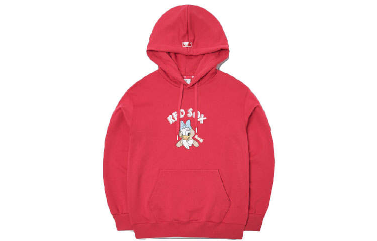 MLB MLB X Disney Sweatshirts Unisex Red Hooded Moderate Regular