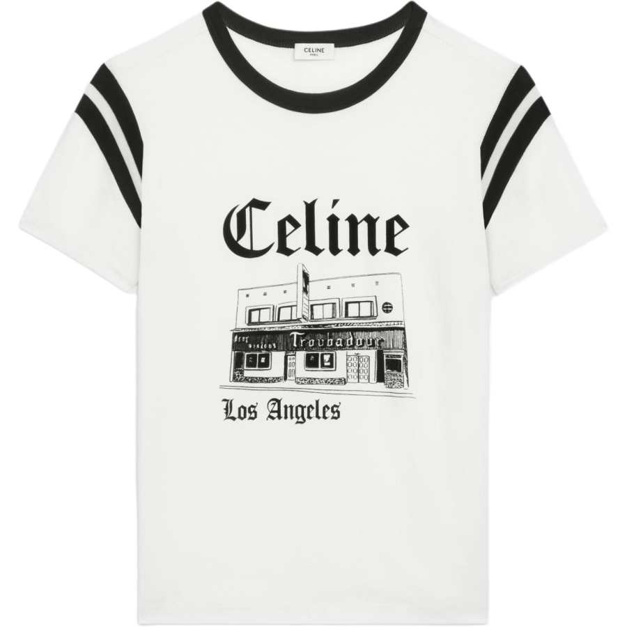 CELINE Troubadour Regular T-shirt In Cotton Jersey
