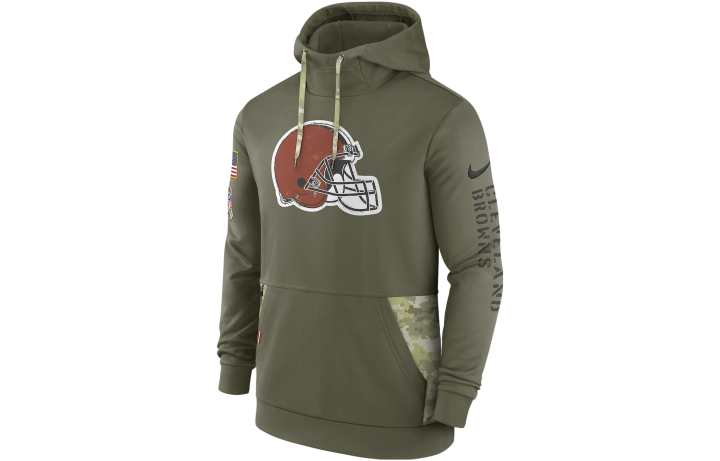 Nike Nike New York Jets Salute To Service Sideline Dominant Force Men's Nike Dri FIT Nfl Pullover Hoodie