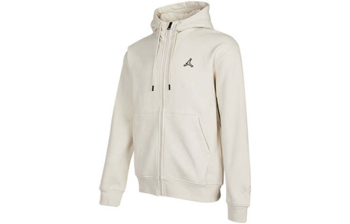Jordan Jordan Sweatshirts Men's Ecru Hooded Moderate Cardigan