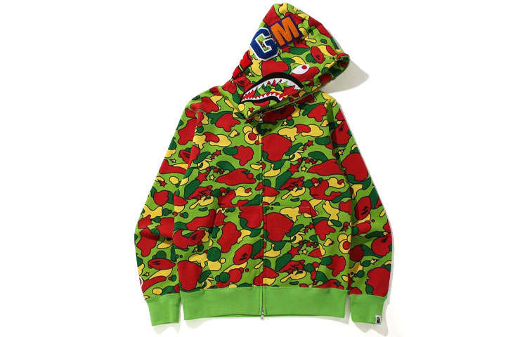 A BATHING APE Bape Sta Camo Shark Full Zip Hoodie