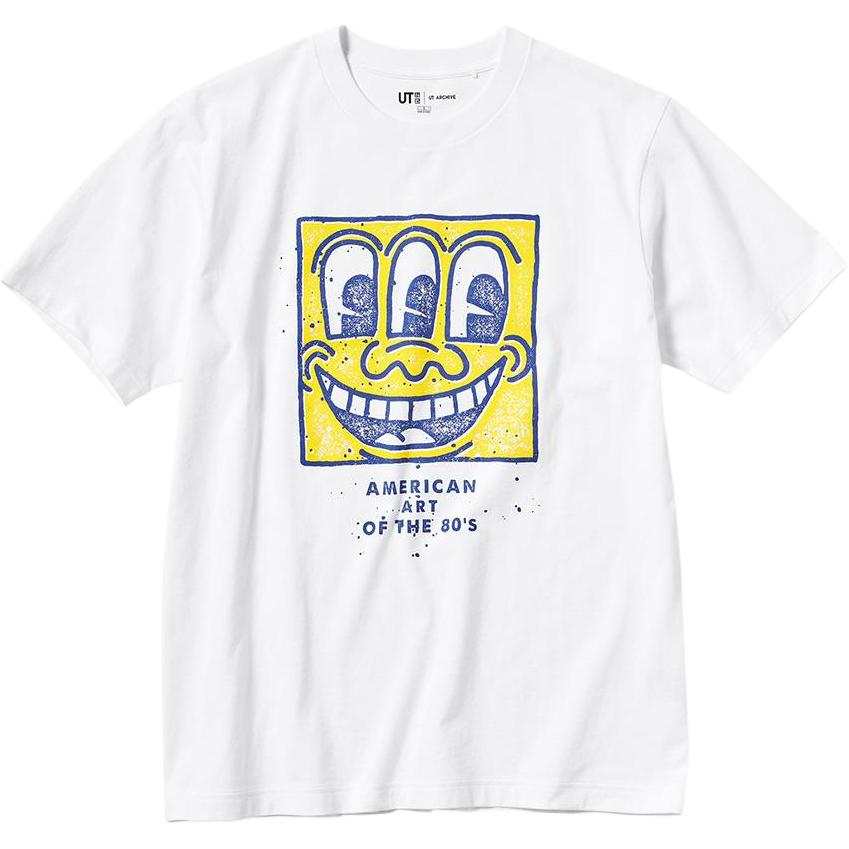 UNIQLO T Shirts Unisex White Crew Neck Moderate Straight Fit