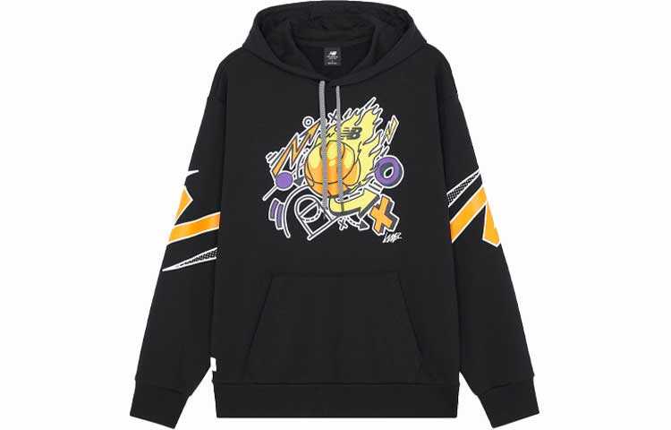 New Balance New Balance Sweatshirts Men's Black Hooded Moderate Regular