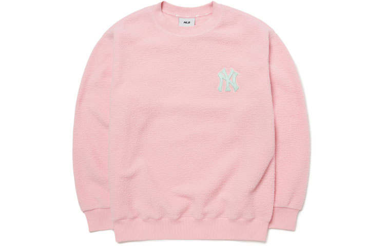 MLB MLB Base Logo Sweatshirts Unisex Pink Crew Neck Thickened Regular