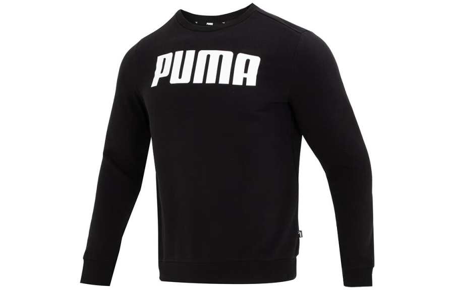 PUMA Sweatshirts Men's Black Crew Neck Moderate Other