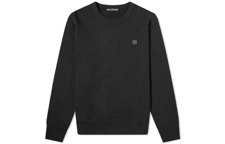 Acne Studios Sweatshirts Unisex Black Crew Neck Moderate Regular
