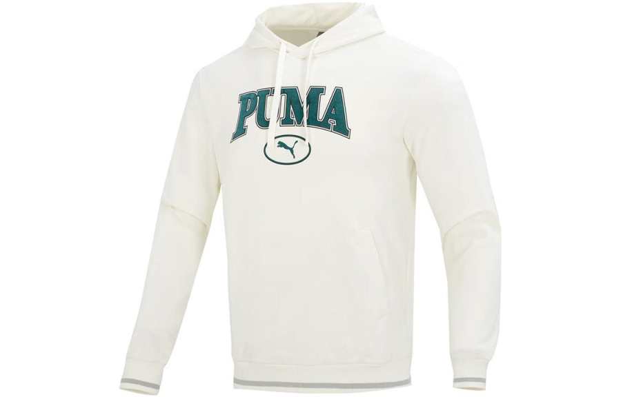 PUMA Squad Sweatshirts Men's White Hooded Moderate Other