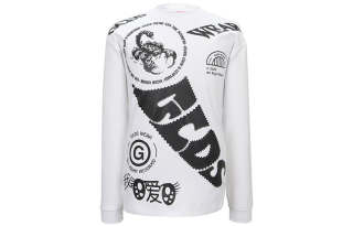 GCDS T Shirts Men's White Crew Neck Moderate Regular