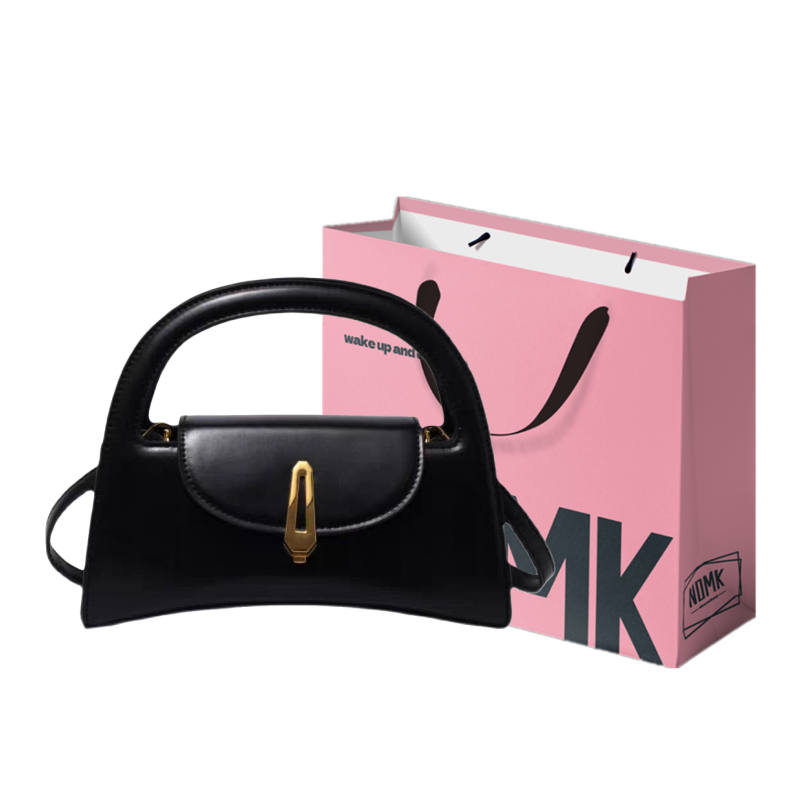 NOMK Pu Shoulder Bag, Crossbody Bag, Handbag Women's Black