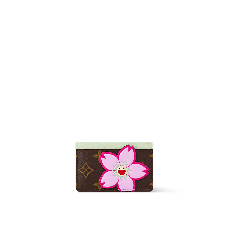 LOUIS VUITTON X Takashi Murakami Card Holder Sakura Brown