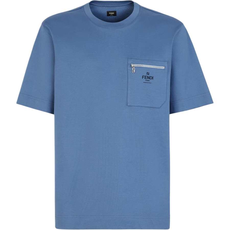 FENDI Logo Printed Crewneck T Shirt