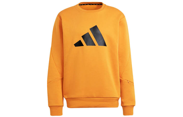 Adidas Adidas Sweatshirts Men's Orange Crew Neck Moderate Regular