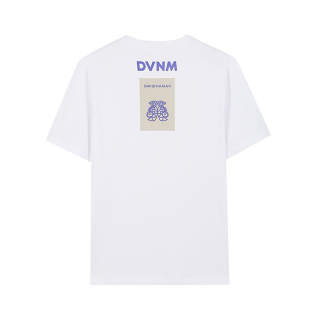 DAVID NAMAN T Shirts Men's White Crew Neck Moderate Straight Fit