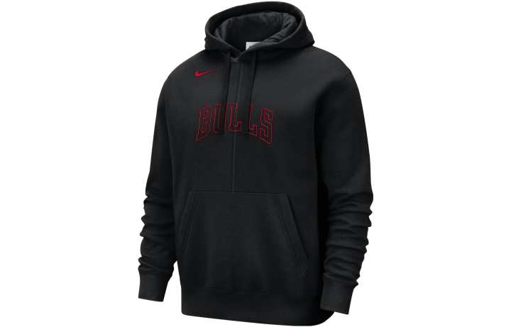 Nike Nike Nba Chicago Bulls Courtside Fleece Pullover Loose Fit Hoodie