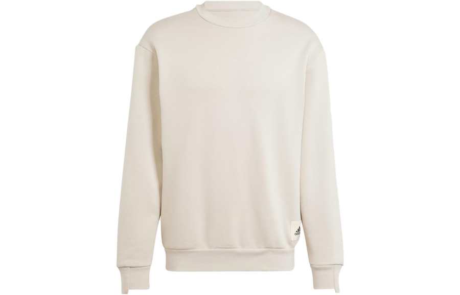 Adidas Adidas Lounge Sweatshirts Men's Beige Crew Neck Moderate Regular