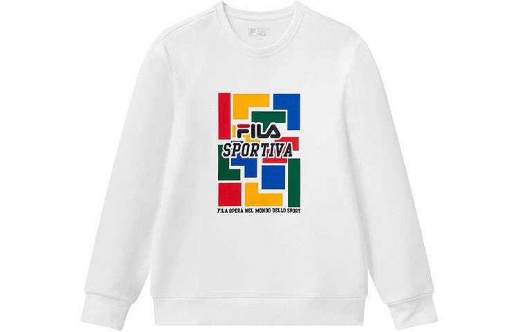 FILA Sweatshirts Men's White Crew Neck Moderate Regular