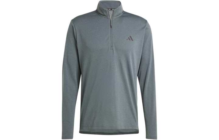Adidas Adidas Essential T Shirts Men's Gray Stand Collar Moderate Straight Fit
