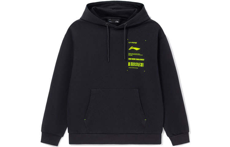 Li-Ning Li Ning Sports Fashion Collection Sweatshirts Unisex Black Hooded Moderate Regular