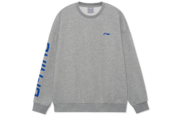 Li-Ning Li Ning Training Series Sweatshirts Unisex Gray Crew Neck Thickened Regular