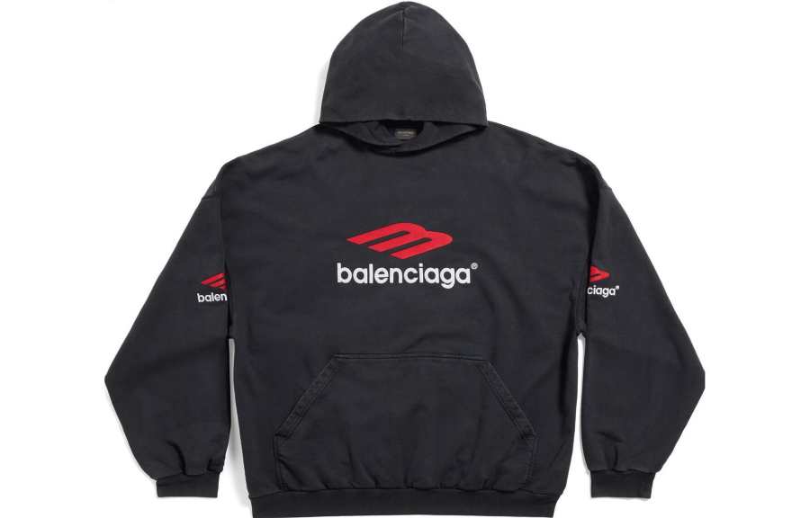 Balenciaga FW23 Sweatshirt Unisex Loose Fit Black