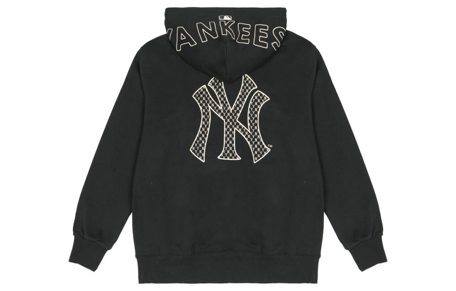 MLB MLB Old Flower Sweatshirts Unisex Black Hooded Moderate Regular