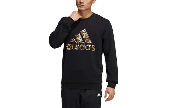 Adidas Adidas Sweatshirts Men's Black Crew Neck Moderate Regular
