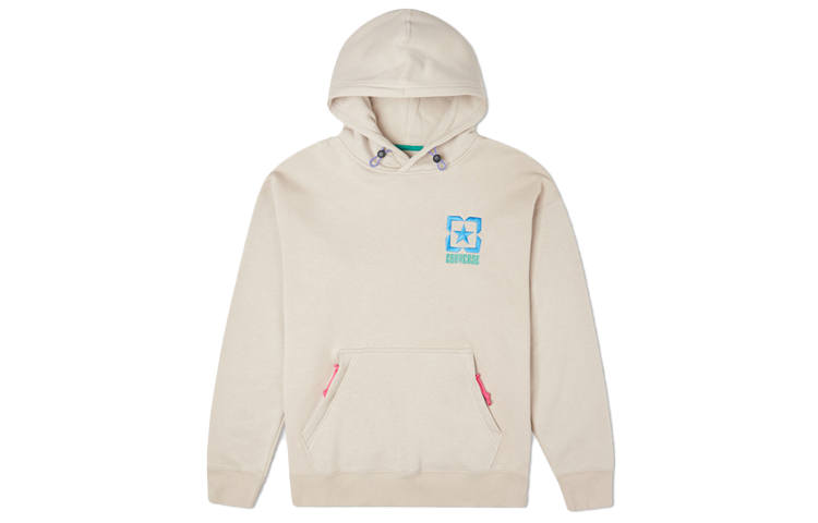 Converse Converse Sweatshirts Men's Khaki Beige Hooded Moderate Regular
