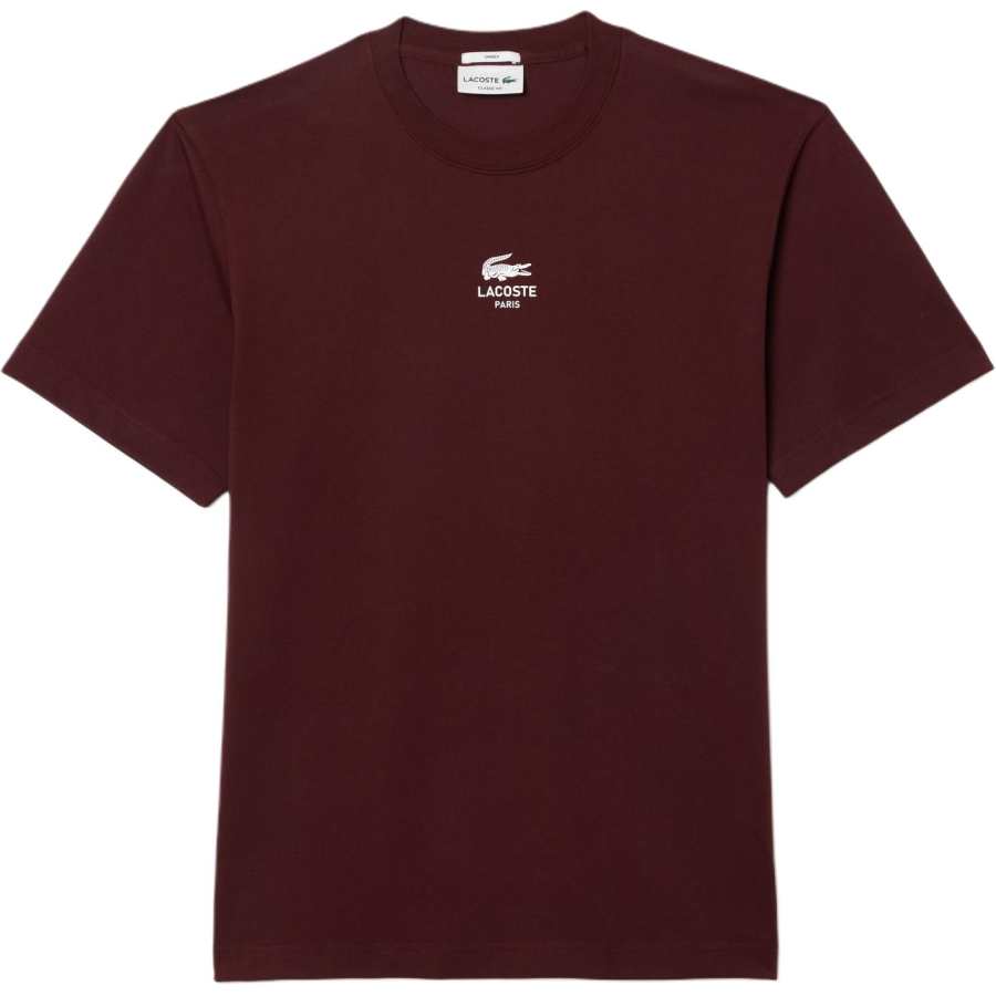 LACOSTE T Shirt Unisex Bordeaux