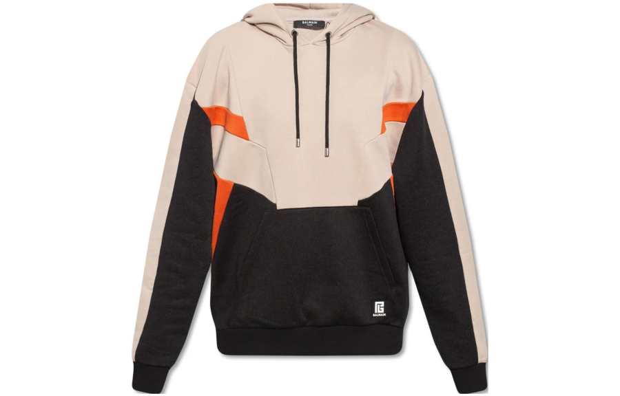 BALMAIN BALMAIN Sweatshirts Men's Gray Hooded Moderate Regular