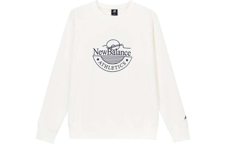 New Balance New Balance Sweatshirts Men's White Crew Neck Moderate Regular