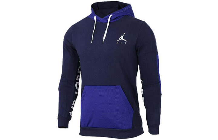 Jordan Jordan Air Sweatshirts Men's Blue Hooded Moderate Regular