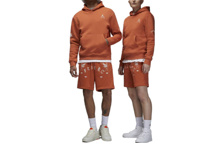 Jordan Jordan Sweatshirts Unisex Orange Hooded Moderate Regular