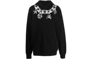 PHILIPP PLEIN 【Previous Season】chain print cotton hoodie