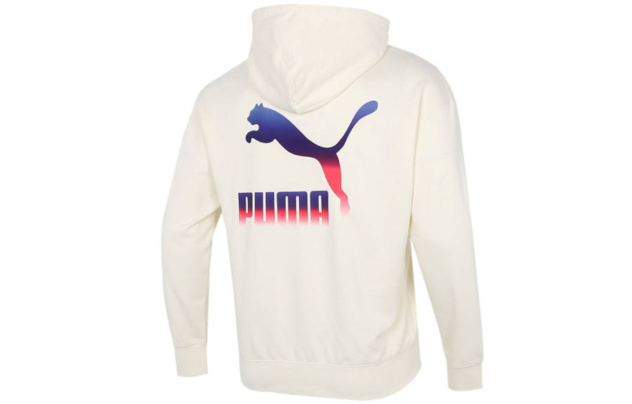 PUMA Sweatshirts Men's Ivory Hooded Moderate Regular